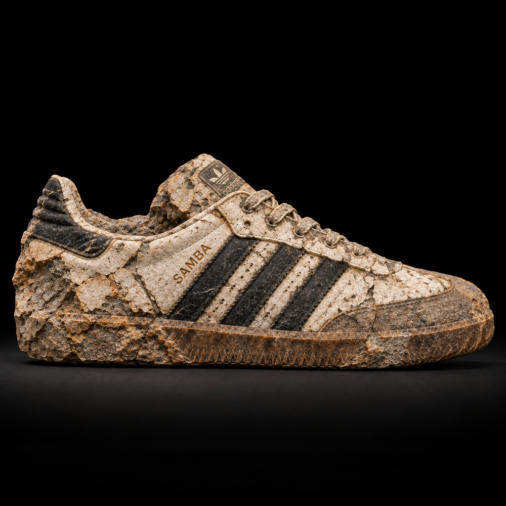 adidas Samba OG White Black fossil specimen
