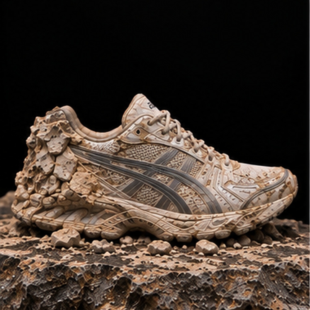 ASICS Gel-Kayano 14 White Pure Silver fossil specimen