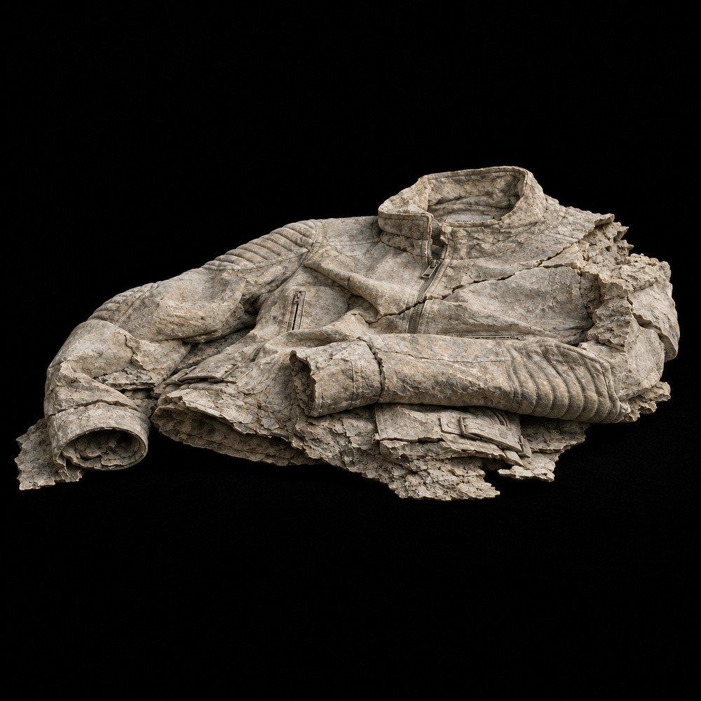 Helmut Lang Astro Biker Jacket fossil specimen