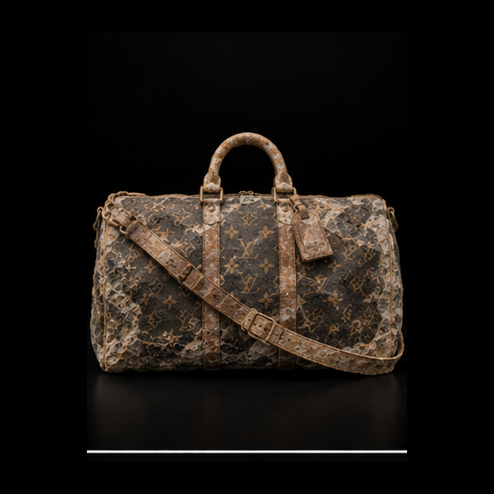 Louis Vuitton Keepall Bandoulière 50 Monogram fossil specimen