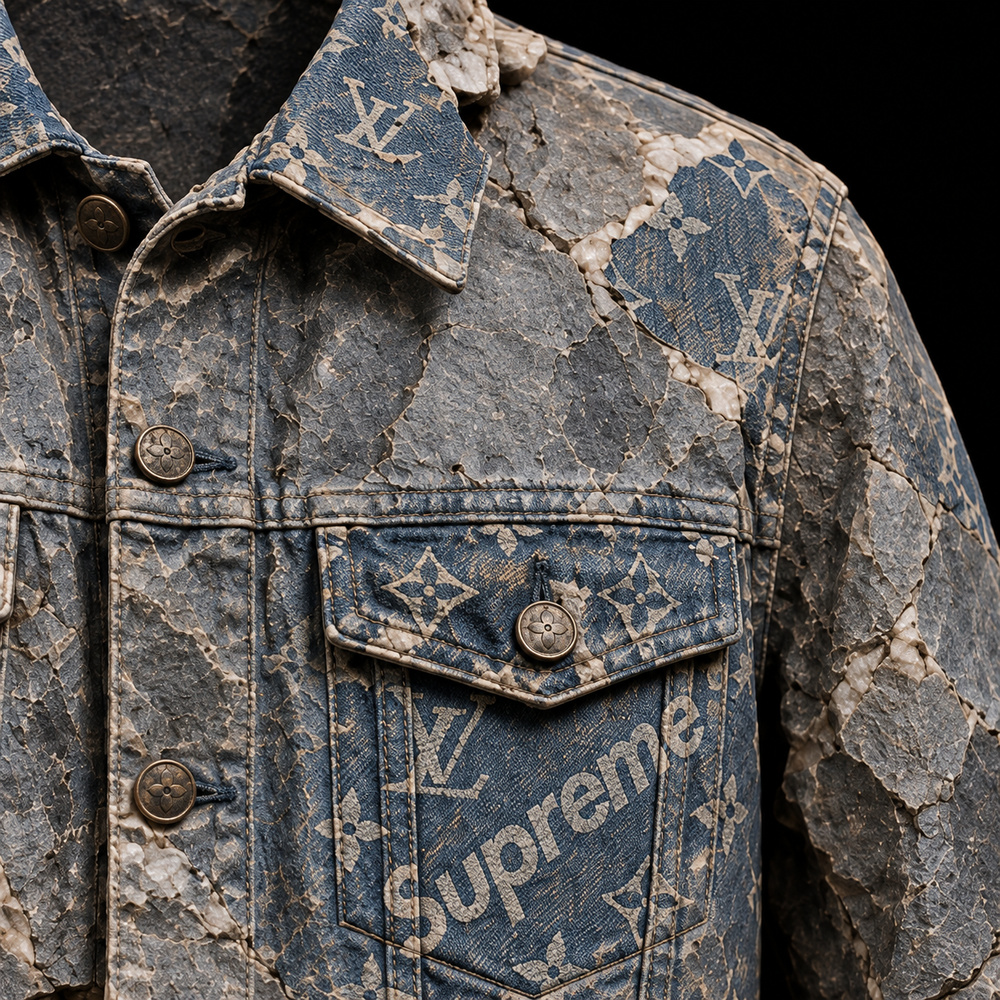 Louis Vuitton x Supreme Denim Jacket — Brand detail