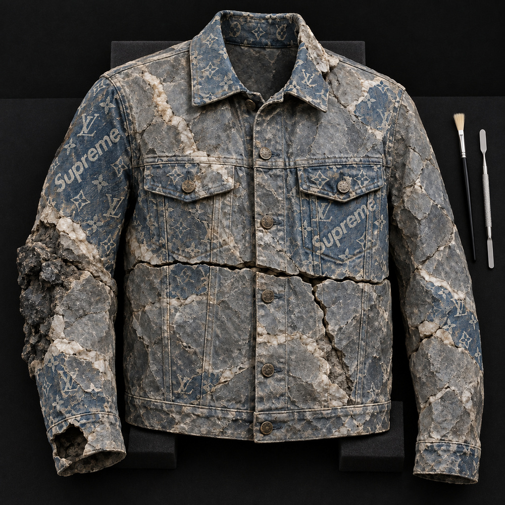 Louis Vuitton x Supreme Denim Jacket — Conservation