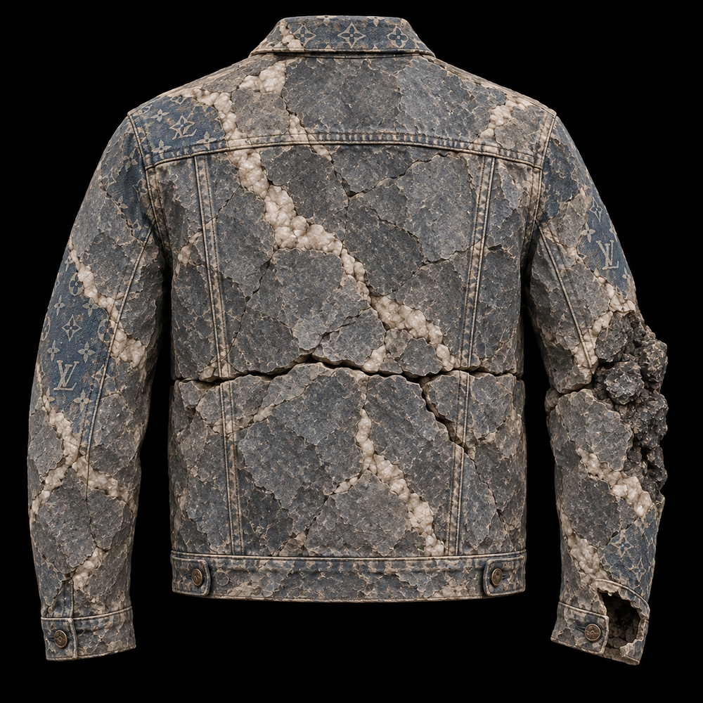 Louis Vuitton x Supreme Denim Jacket — Reverse view