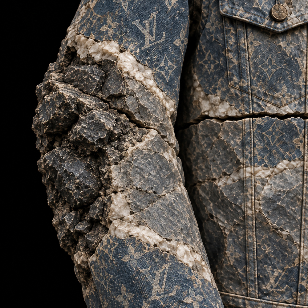 Louis Vuitton x Supreme Denim Jacket — Rock matrix