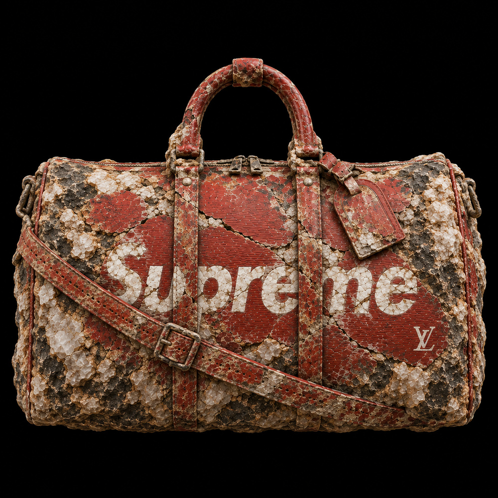 Louis Vuitton x Supreme Keepall 45 — Front view