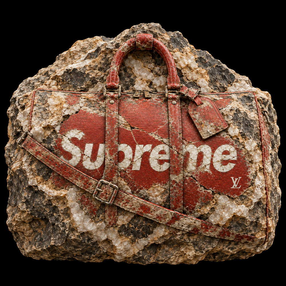 Louis Vuitton x Supreme Keepall 45 — Rock matrix