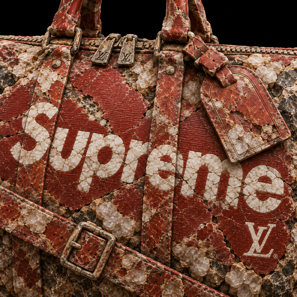 Louis Vuitton x Supreme Keepall 45 — Three-quarter view