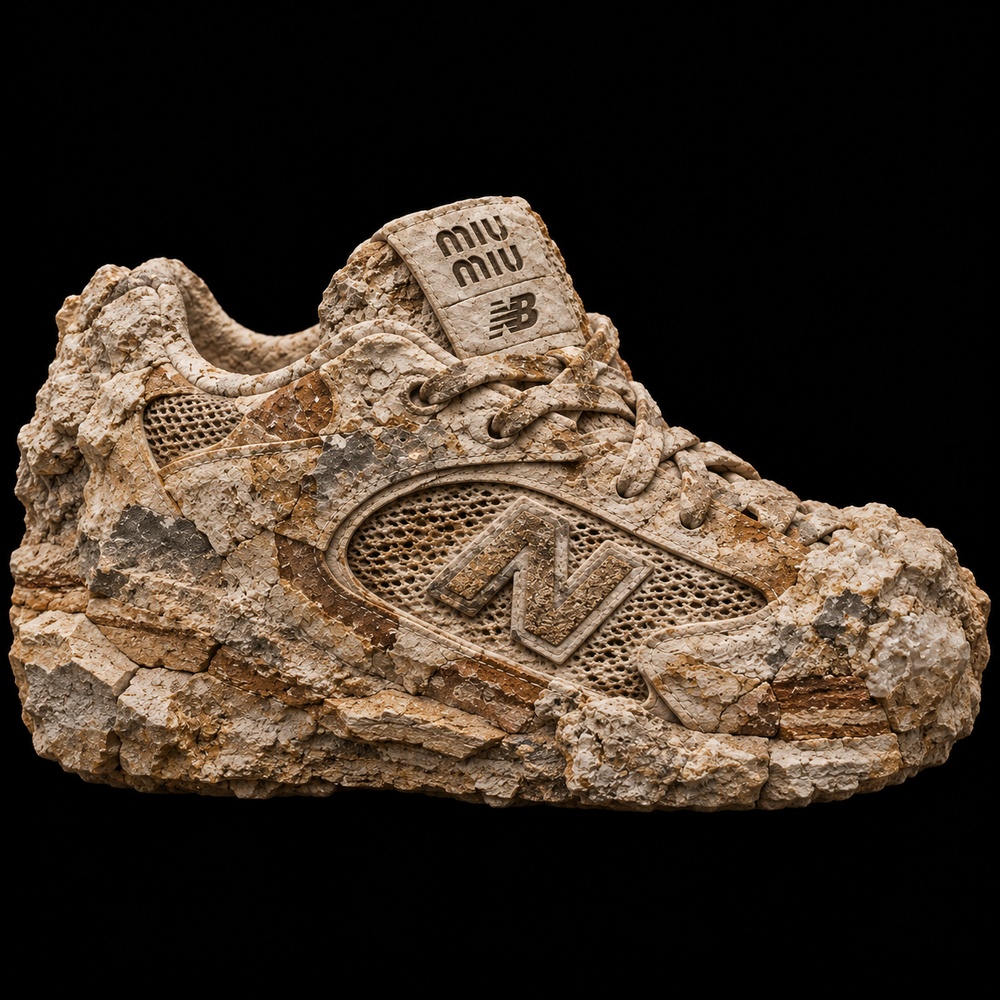 Miu Miu x New Balance 530 SL fossil specimen