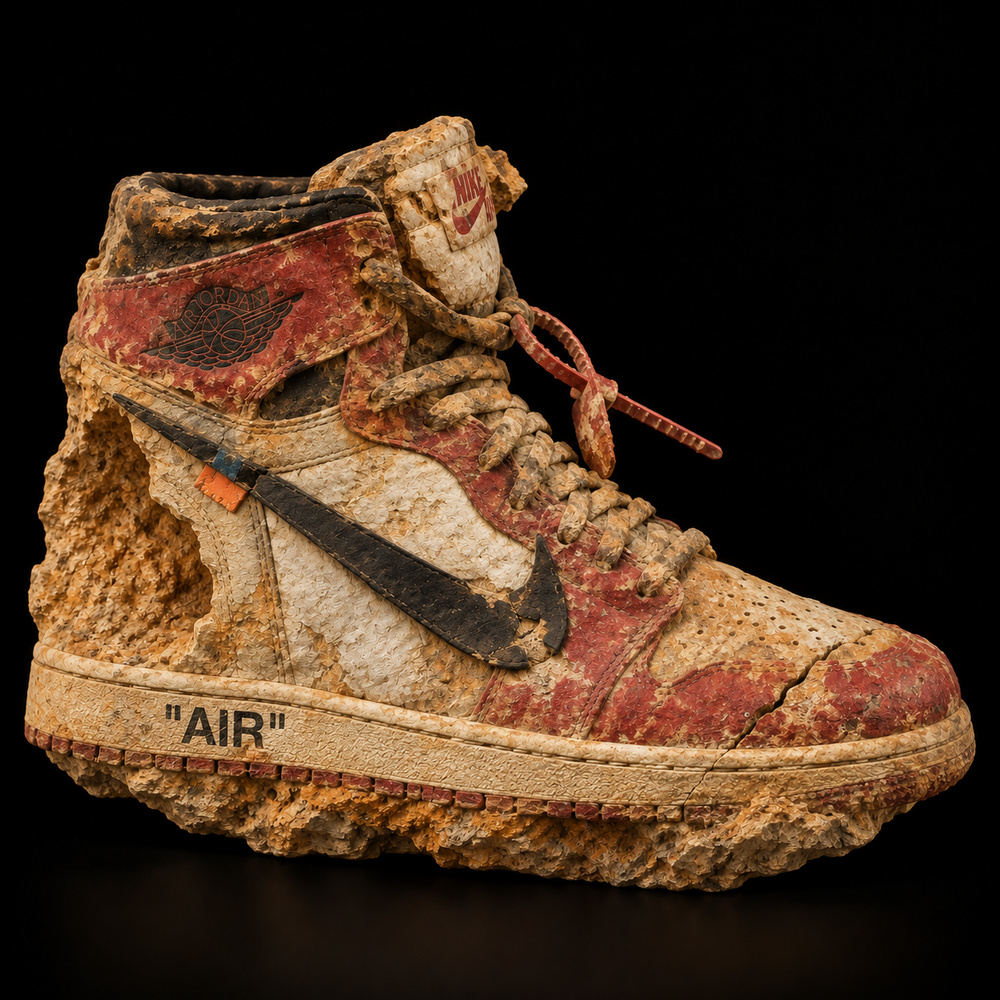Nike x Off-White Air Jordan 1 “Chicago” fossil specimen
