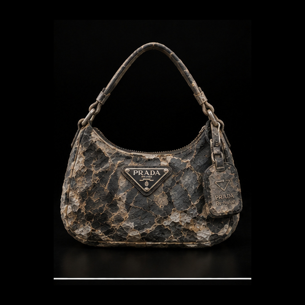 Prada Re-Nylon Shoulder Bag fossil specimen