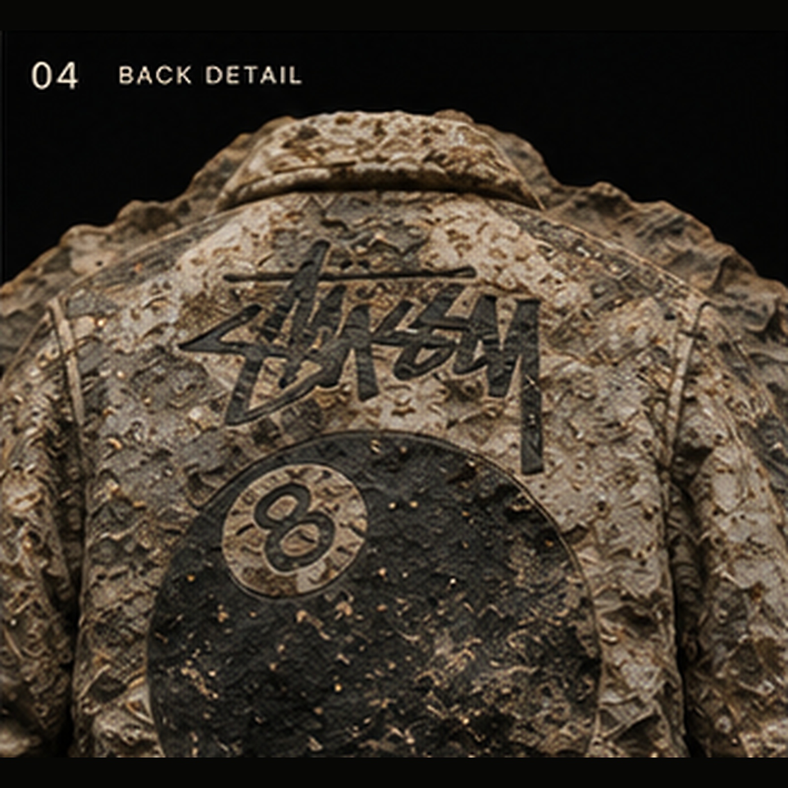 Stüssy 8 Ball Sherpa Jacket — Front view