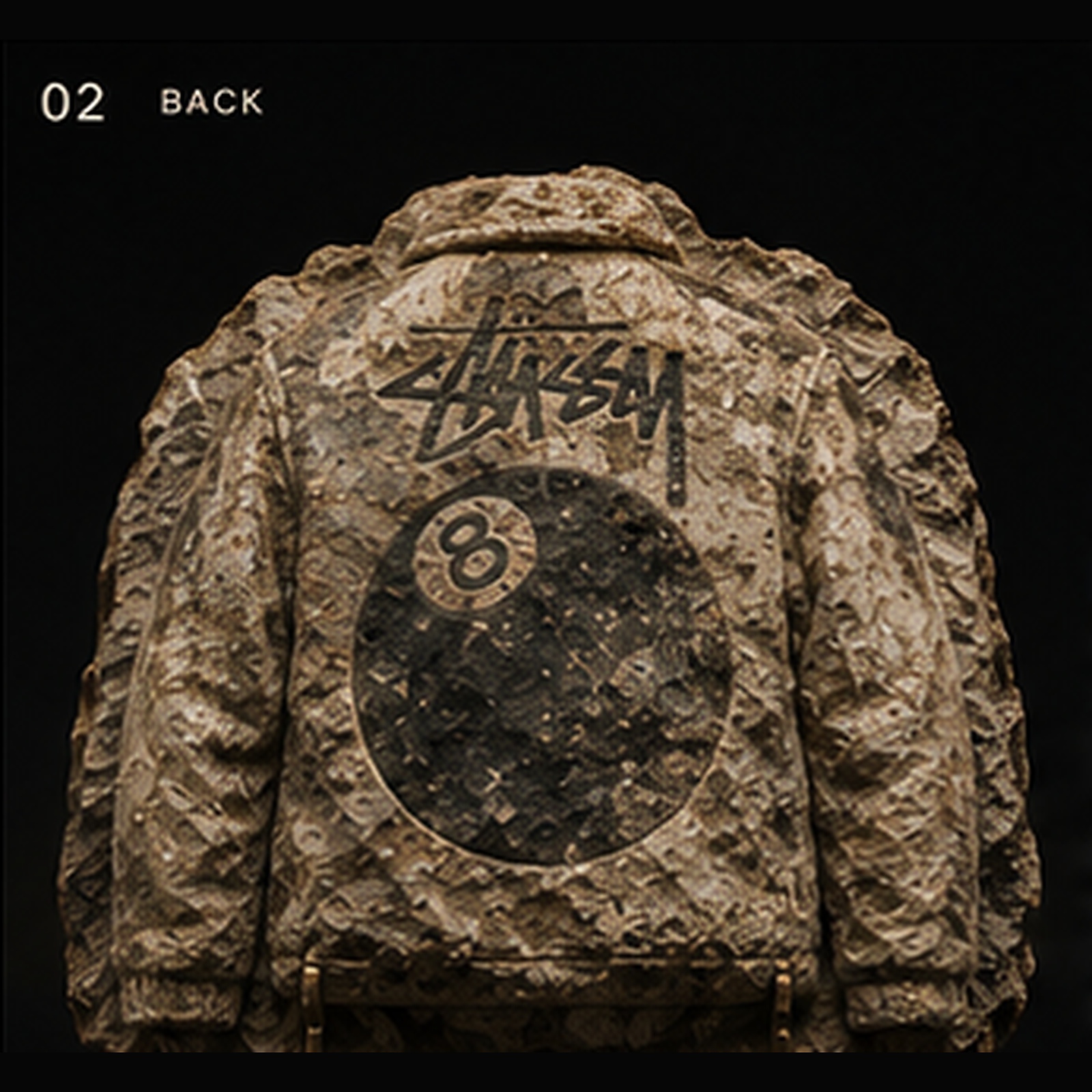 Stüssy 8 Ball Sherpa Jacket — Reverse view
