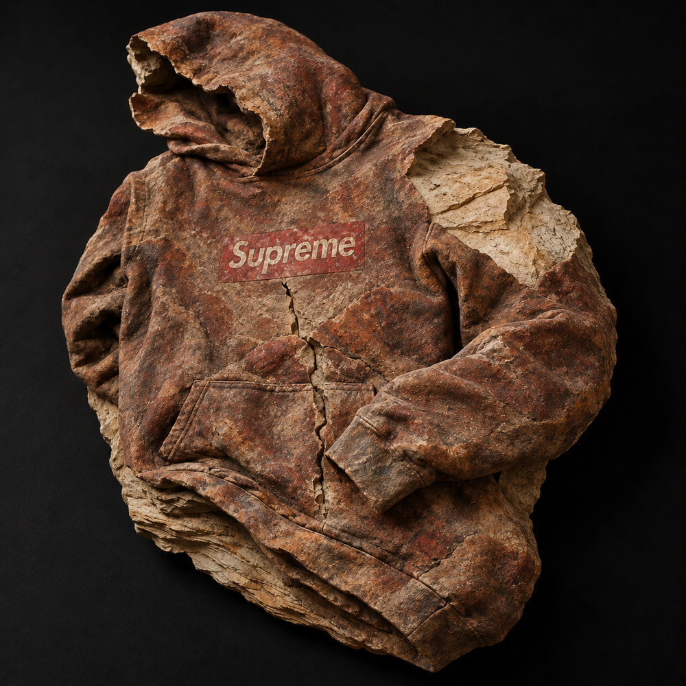 Supreme Box Logo Hooded Sweatshirt Red — Three-quarter view