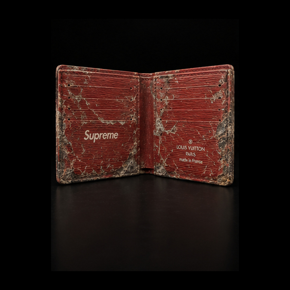 Supreme x Louis Vuitton Red Epi Wallet — Brand detail
